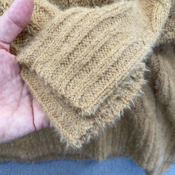 Soft Cable Knit Sweater Womens Small Oversized Tunic Fuzzy Fall Winter Warm Cozy - Picture 4 of 9